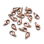 Brass Lobster Claw Clasps, Parrot Trigger Clasps, Lead Free & Cadmium Free, Brushed Red Copper, 10x5x3mm, Hole: 1mm(KK-901-R)