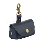 PU Leather Ring Storage Gift Cases with Iron Rings & Clasps, for Pet, Rectangle, Black, 11cm, Bag: 9x9.2x5cm(AJEW-WH0348-484B)