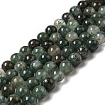 Natural Fuchsite Beads Strands, Round, 10mm, Hole: 0.7mm, about 38pcs/strand, 14.96 inch(38cm)(G-K285-40C-1)