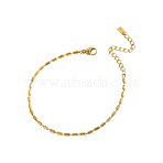 304 Stainless Steel Ball Chains Bracelets, Ion Plating(IP), Real 18K Gold Plated, 6.69 inch(17cm)(STAS-OY016-98G)