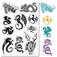 Custom PVC Plastic Clear Stamps, for DIY Scrapbooking, Photo Album Decorative, Cards Making, Stamp Sheets, Film Frame, Dragon, 160x110x3mm(DIY-WH0439-0072)