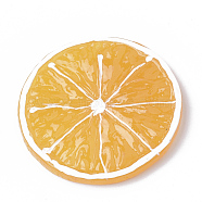 Resin Pendants, Lemon, Dark Orange, 46.5~48.5x3.5~5mm, Hole: 1.5mm(RESI-S356-45C)
