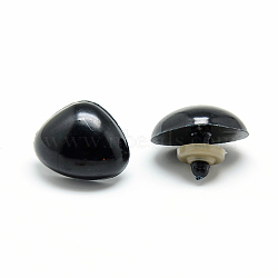 Craft Plastic Doll Noses, Safety Noses, Black, 15.5x9x6.5mm, Pin: 3mm(X-KY-R072-11A)