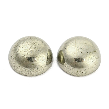 Natural Pyrite Cabochons, Half Round/Dome, 8x4mm