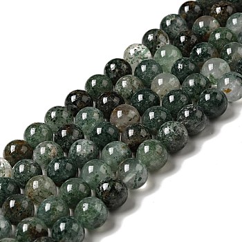 Natural Fuchsite Beads Strands, Round, 10mm, Hole: 0.7mm, about 38pcs/strand, 14.96 inch(38cm)