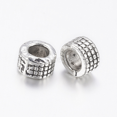 5mm Antique Silver Column Alloy Spacer Beads