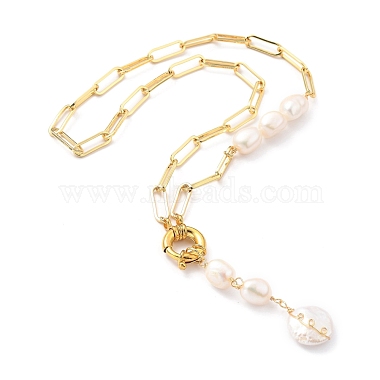 Natural Baroque Pearl Pendant Necklaces(NJEW-JN03086)-2