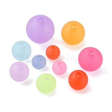80G 4 Styles Transparent Acrylic Ball Beads(FACR-FS0001-02)-3