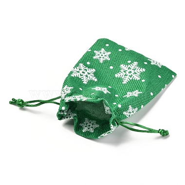 クリスマスをテーマにした黄麻布のパッキングポーチ(ABAG-L007-01A-01)-3