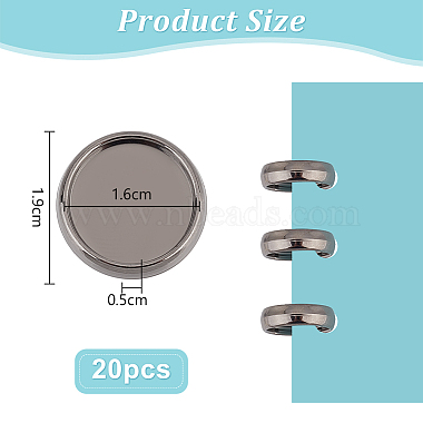 20 piezas de discos de encuadernación de anillas de hojas sueltas galvanizados de ABS(FIND-OC0003-46)-2