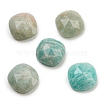 Natural Amazonite Cabochons, Faceted Square, 8x8x4mm(G-M431-01J)