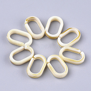 Acrylic Linking Rings, Quick Link Connectors, Imitation Gemstone Style, For Cable Chains Making, Oval, Linen, 18.5x11.5x5mm, Inner Measure: 14x7mm, about 1130pcs/500g(OACR-T008-05K)