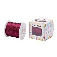 Nylon Thread, Rattail Satin Cord, Brown, 1.0mm, about 76.55 yards(70m)/roll(NWIR-JP0010-1.0mm-192)