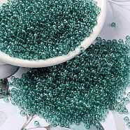 MIYUKI Round Rocailles Beads, Japanese Seed Beads, 8/0, (RR2445) Transparent Sea Foam Luster, 3mm, Hole: 1mm, about 422~455pcs/10g(X-SEED-G008-RR2445)