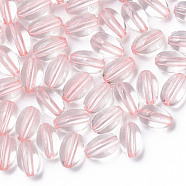 Transparent Acrylic Beads, Oval, Pink, 9.5x6mm, Hole: 1.5mm, about 2000pcs/500g(MACR-S373-134-T04)