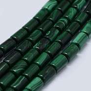 Natural Malachite Beads Strands, Column, 10x6mm, Hole: 0.8mm, about 41pcs/strand, 15.5 inch(39.5cm)(G-F571-23)