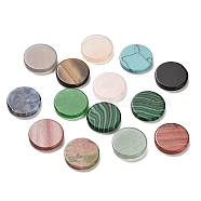 Natural & Synthetic Mixed Gemstone Cabochons, Flat Round, 14x2~2.5mm(G-M424-14)