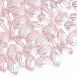 Transparent Acrylic Beads, Oval, Pink, 9.5x6mm, Hole: 1.5mm, about 2000pcs/500g(MACR-S373-134-T04)
