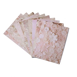 30 Sheets 10 Styles Vintage Lace Flower Scrapbook Paper Pads, for DIY Album Scrapbook, Greeting Card, Background Paper, Pearl Pink, 140x100x0.1mm, 3 sheets/style(DIY-C081-01D)