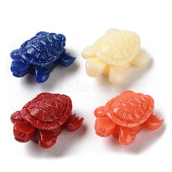 Carved Synthetic Coral Beads, Dyed, Tortoise, No Hole/Undrilled, Mixed Color, 10x7.5x4.5mm(CORA-R021-03)