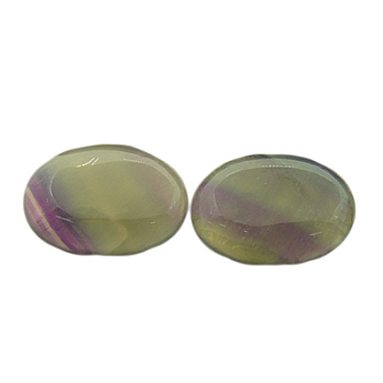 Natural Fluorite Cabochons, Oval, 30x22x6.5mm