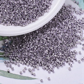 MIYUKI Delica Beads, Cylinder, Japanese Seed Beads, 11/0, (DB0419) Galvanized Dusty Orchid, 1.3x1.6mm, Hole: 0.8mm, about 2000pcs/bottle, 10g/bottle