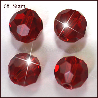 8mm Dark Red Round Glass Beads
