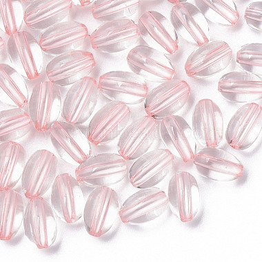 Pink Oval Acrylic Beads
