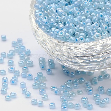 Pale Turquoise Round Glass Beads