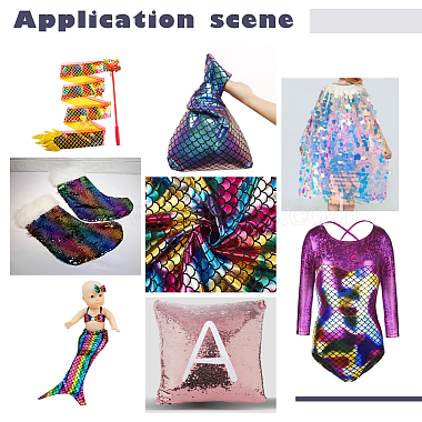 AHADERMAKER 1Pc Mermaid Fabric Doll Dress Clothing Decoration Material(DOLL-GA0001-05)-6