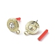 Rack Plating Golden Alloy with Rhinestone Stud Earring Findings(EJEW-B036-02G-12)-2