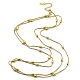 304 Stainless Steel Satellite Chain Necklaces(BJEW-K257-06G)-1