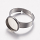 Componentes de anillos de dedo de 304 acero inoxidable ajustables(STAS-I097-037E-P)-2