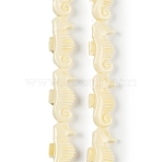 Synthetic Coral Carved Beads Strands, Dyed, Sea Horse, Lemon Chiffon, 25x13x5.5mm, Hole: 1.4mm, about 15pcs/strand, 14.96''(38cm)(CORA-C003-03)