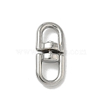 304 Stainless Steel Swivel Clasps, Arch, Stainless Steel Color, 14x6x3.5mm, Inner Diameter: 4x3.5mm(STAS-G373-03P-01)