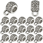 160Pcs Tibetan Silver Alloy Loop Bails, Tube Bails, Lead Free & Cadmium Free, Antique Silver, 5.5x8mm, Hole: 2mm, Inner Diameter: 3.5mm(FIND-SP0001-78)