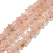Natural Pink Opal Beads Strands, Star, 6x5.5x2mm, Hole: 0.8mm, about 75pcs/strand, 14.57 inch(37cm)(G-G085-B36-02)