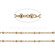 304 Stainless Steel Satellite Chains, Unwelded, with Spool, Golden, 2x2x0.2mm, 10m/roll(MAK-N016-08G-A)