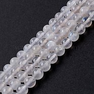 Natural Rainbow Moonstone Beads Strands, Round, 6.5mm, Hole: 0.8mm, about 62pcs/strand, 15.67''(39.8cm)(G-I249-B04-04)
