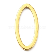 304 Stainless Steel Linking Rings, Oval, Real 14K Gold Plated, 15x7x0.8mm, Inner Diameter: 12.5x4.5mm(STAS-B044-10G)