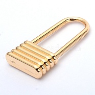 Zinc Alloy Zipper Slider, for Garment Accessories, Lock, Light Gold, 2.7x1.45x0.45cm, Inner Diameter: 1.6x0.75cm(PALLOY-WH0082-31B-KCG)