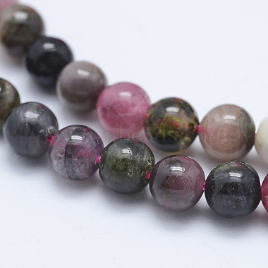 Natural Tourmaline Beads Strands(G-J373-08-5mm)-2