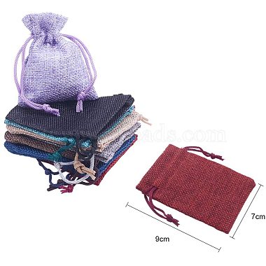 Burlap Packing Pouches Drawstring Bags(ABAG-NB0001-10)-2