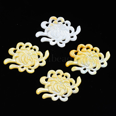 Seashell Color Flower Yellow Shell Cabochons