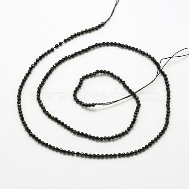 Faceted Natural Black Spinel Beads Strands(G-F507-04)-2