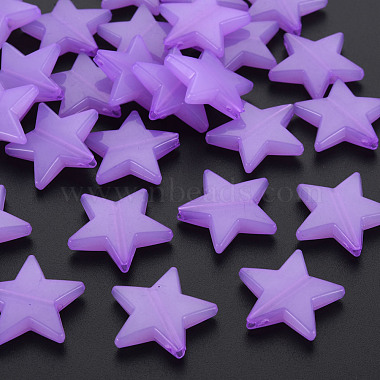 Dark Orchid Star Acrylic Beads