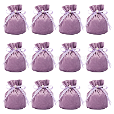Medium Purple Velvet Bags
