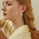32Pcs Hammered Brass Stud Earring Findings(KK-BBC0023-13)-6