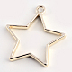 Rack Plating Alloy Star Open Back Bezel Pendants(X-PALLOY-S047-40D-FF)-2