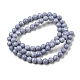 brins de perles d'agate en dentelle bleue synthétique(G-B071-F02-02)-2